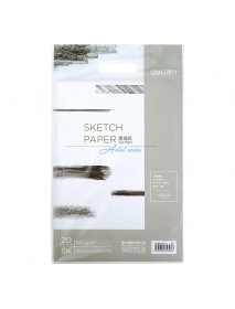 Deli 73611 20 Sheets Painting Paper Sketch Paper Drawing Paper 8K Art Supplies for Beginner Students 380*265mm