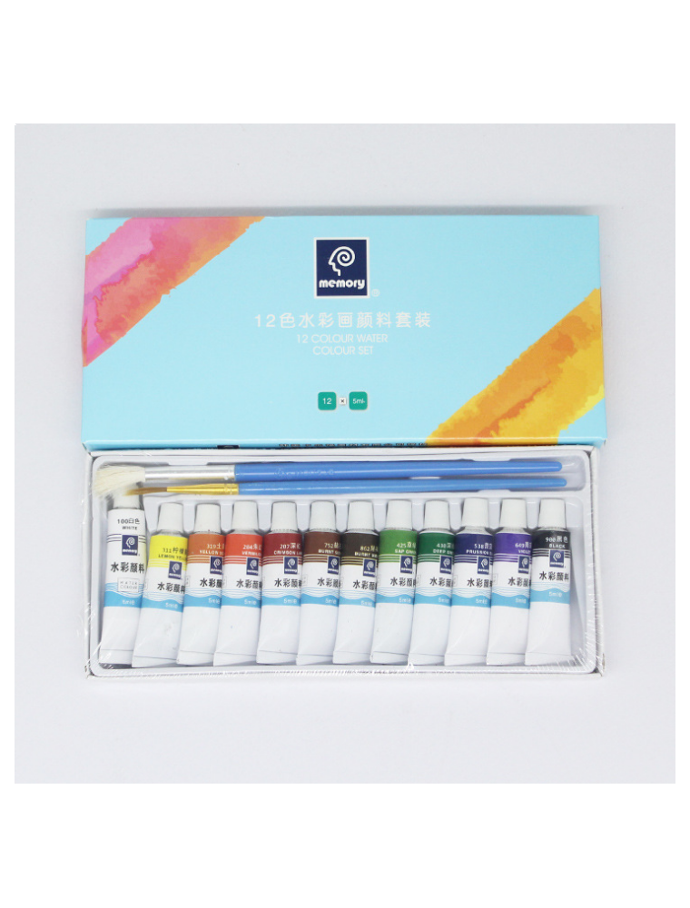 Memory Water Color Painting Pigment 12/24 Colors Watercolor Paint Set Art Painting Drawing Pigments Profesional Art Painting Too