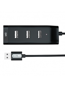 DM CHB006 4 ports USB2.0 Hub 480Mbps Extender Extension Connector USB Hub with 120cm Cable for Mobile Phones Tablets