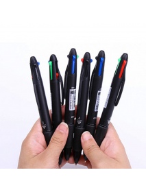 3Pcs Deli 0.7mm 4 in 1 Colorful Ballpoint Pen Multicolor Retractable Ballpoint Pen Office School Use
