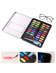 36 Color Solid Watercolor Paint Professional Box Paintbrush Portable Pigment Painting Art Supplies