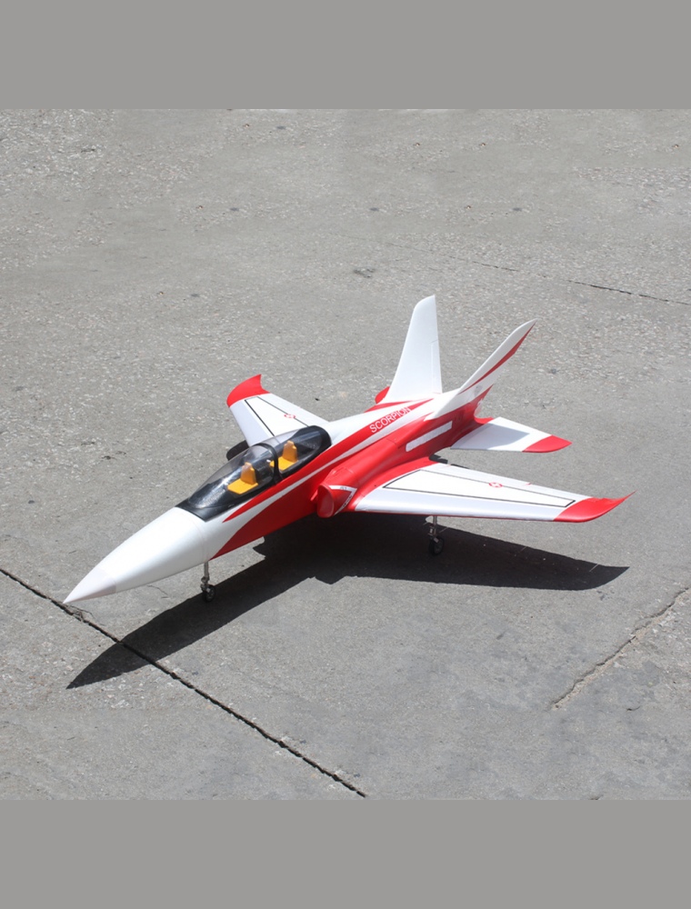 TAFT Hobby TD-05A  Red Super Scorpion 1260mm Wingspan Ducted 90mm EDF Jet RC Airplane Kit with Retractable Landing Gear
