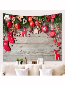 3D Christmas Wall Tapestry Backdrop Decor Art Wall Blanket Home Living Room Office Art Wall Merry Christmas Ornament