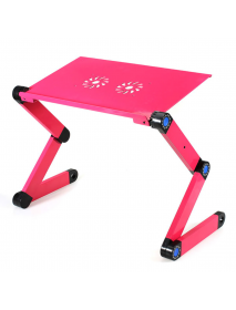 360 Folding Laptop Desk Computer Table 2 Holes Cooling Base Notebook Table with Mouse Pad Laptop Stand