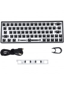 Geek Customized GK64X GK64XS Keyboard Kit RGB Hot Swappable 60% Programmable bluetooth Wired Case Customized Kit PCB Mounting Pl