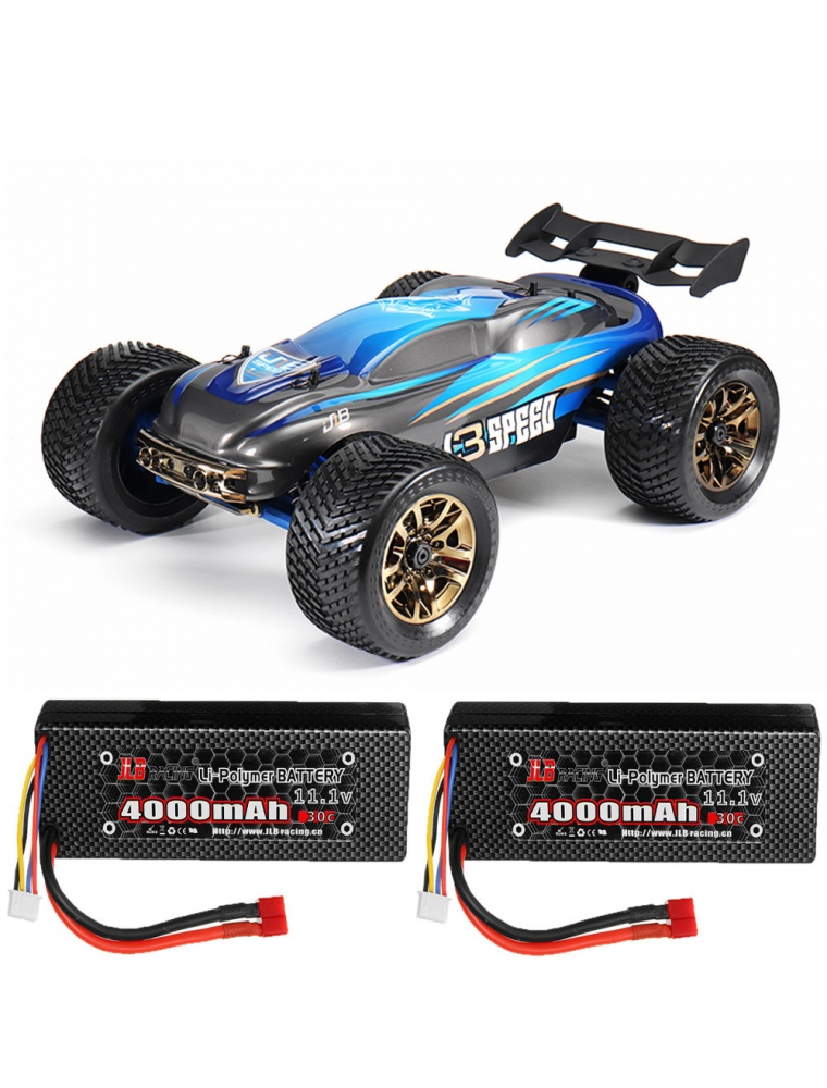 JLB Racing J3 Speed w/ 2 Battery 120A Upgraded 1/10 2.4G 4WD Truggy RC Car Truck Vehicles RTR Model