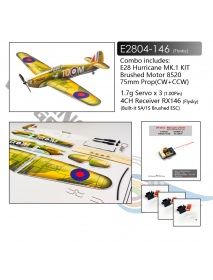 Dancing Wings Hobby E28 Hurricane MK.1 420mm Wingspan Brushed Power Micro PP War Plane RC Airplane PNP with FrSky/Flysky/S-FHSS/
