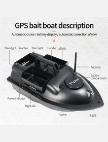 Flytec V010 2.4G Intelligent Positioning Three Bait Tanks Automatic Return Fishing Bait RC Boat Vehicle Models