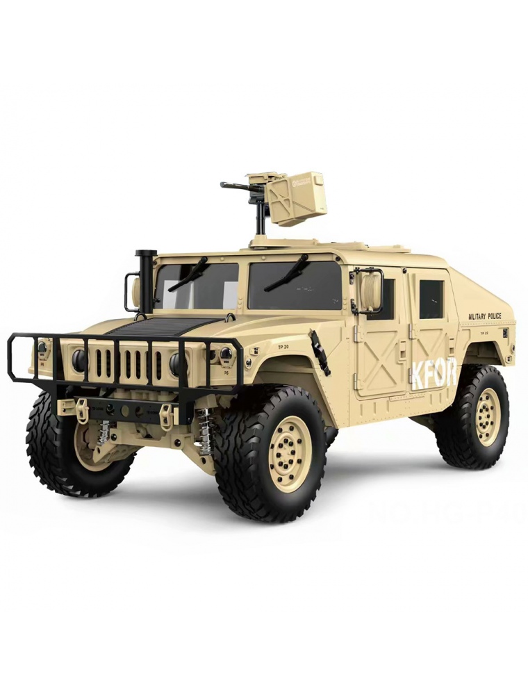 HG P408 1/10 2.4G 4WD 16CH 30km/h RC Model Car U.S.4X4 Military Vehicle Truck without Battery Charger