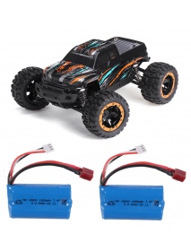 HBX 16889 with Two Battery 1/16 2.4G 4WD 45km/h Brushless RC Car LED Light Off-Road Truck RTR Model