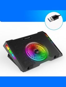 ICE COOREL A13 Laptop Cooling Pads 5 Fans RGB Lighting 5 Gear Height Adjustable Strong Heat Dissipation Laptop Cooling Stand