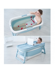 Adult Children Folding Bathtub 1.25M Thicken Sauna Large Capacity for Bathroom-Blue/Pink