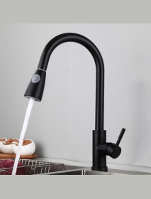Kitchen Sink Faucet 360°Swivel Pull Out Water Tap Deck Mounted Cold Hot Mixer With Hose