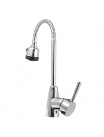 Kitchen 360° Swivel Spout Single Handle Sink Faucet Pull Down Spray Mixer Tap