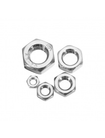 Suleve™ MXSN1 50Pcs Stainless Steel Metric Coarse Pitch Screw Thread Hexagon Nuts M2 M3 M4 M5 M6