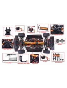 ZD Racing EX07 1/7 4WD ELECTRIC Brushless RC Car Drift Super High Speed 130km/h Vehicle Models Full Proportional Control
