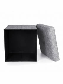 Folding Storage Box Stool Multifunctional Sofa Linen Ottoman Footrest Footstool Square Chair for Home Office