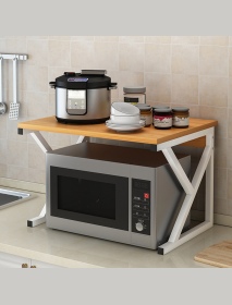 Microwave Oven Rack Kitchen Baker Stand Storage Shelf Kitchen Desktop Space Saving Organizer