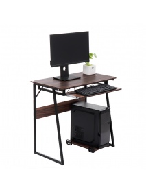 GuosArten Trapezoidal Computer Desk Table Writing Study Desk Office Workstation with Keyboard and Mainframe Stand for Office Hom