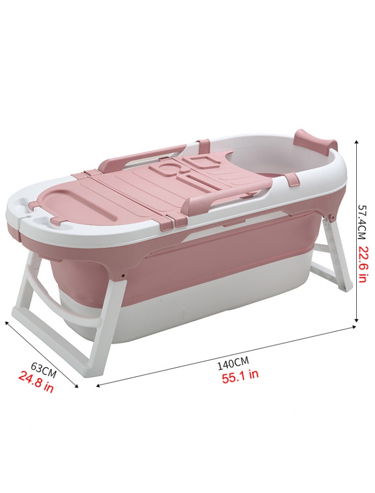 1.4m Folding Bathtub Bath Barrel Adult Children Basin Baby Swim Tub Sauna Tub