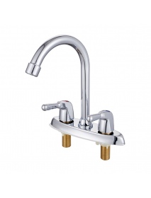 Stainless Steel Kitchen Fixed Mixer Tap 2 Handle Hot Cold Sink Mixer Tap Sprayer