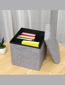 Multifunctional Foldable Fabric Storage Stool Books Toys Storage Box Small Sofa Minimalist Kid Folding Chair Foot Stool