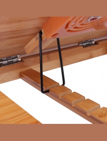 Portable Folding Lap Desk Bamboo Laptop Breakfast Tray Bed Table Stand Fan