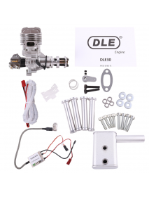 DLE Gasoline Engine DLE30 30CC Single Cylinder Two-Stroke Side Exhaust Air-cooled Hand Start With Ignition and Exhaust Pipe For 