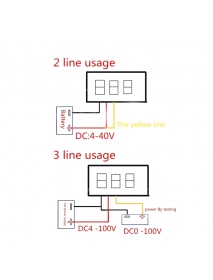 2/3/4/5/10/30 pcs 805 Micro 0.36 Inch Digital Voltmeter DC 0V-100V Three Wires 3 Digit Battery Voltage Panel Meter LED Display f