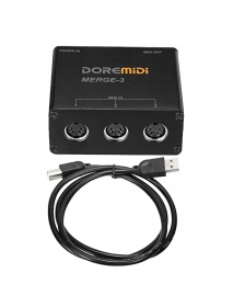 DOREMiDi MIDI Interfaces Controller Merger-3 MIDI Input 2 MIDI Output Support USB Power MERGE-3