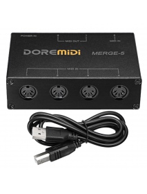 DOREMiDi MIDI Interfaces Controller Merger 5 MIDI Input 2 MIDI Output Support USB Power MERGE-5