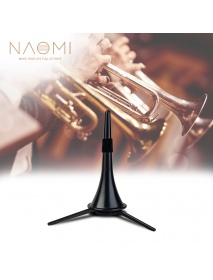 NAOMI Foldable Trumpet Stand Black Tripod Holder Stand Metal Brass Leg Woodwind Instrument Accessories