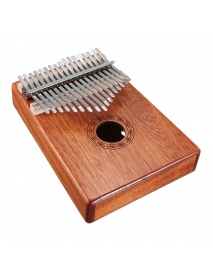17 Keys Wood Kalimba Mahogany Thumb Piano Finger Percussion Musical Toys With Tuning Hammer
