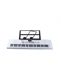 61 Keys Digital Keyboard Electronic Piano Double Horn Stereo Sound with Microphone Music Stand for Children