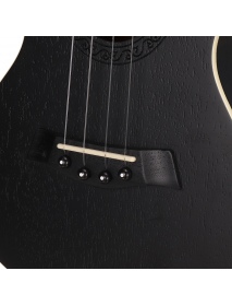 Andrew 23 Inch Mahogany High Molecular Carbon String Dark Black Ukulele for Guitar Player