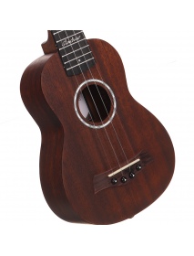 Andrew 21/23 Inch Mahogany High Molecular Carbon String Tan Color Ukulele for Guitar Player