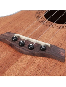 Andrew 23/26 Inch Mahogany High Molecular Carbon String Log Color Ukulele for Guitar Player
