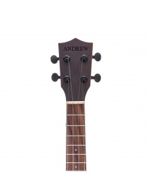 Andrew 23 Inch Acacia High Molecular Carbon String Log Color Ukulele for Guitar Player
