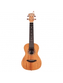 Andrew 23 Inch Mahogany Plywood Molecular Carbon String Log Color Ukulele for Guitar Player