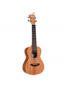 Andrew 23 Inch Mahogany Plywood Molecular Carbon String Log Color Ukulele for Guitar Player