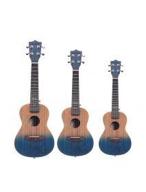 Andrew 21/23/26 Inch Mahogany High Molecular Carbon String Gradient Color Ukulele for Guitar Player