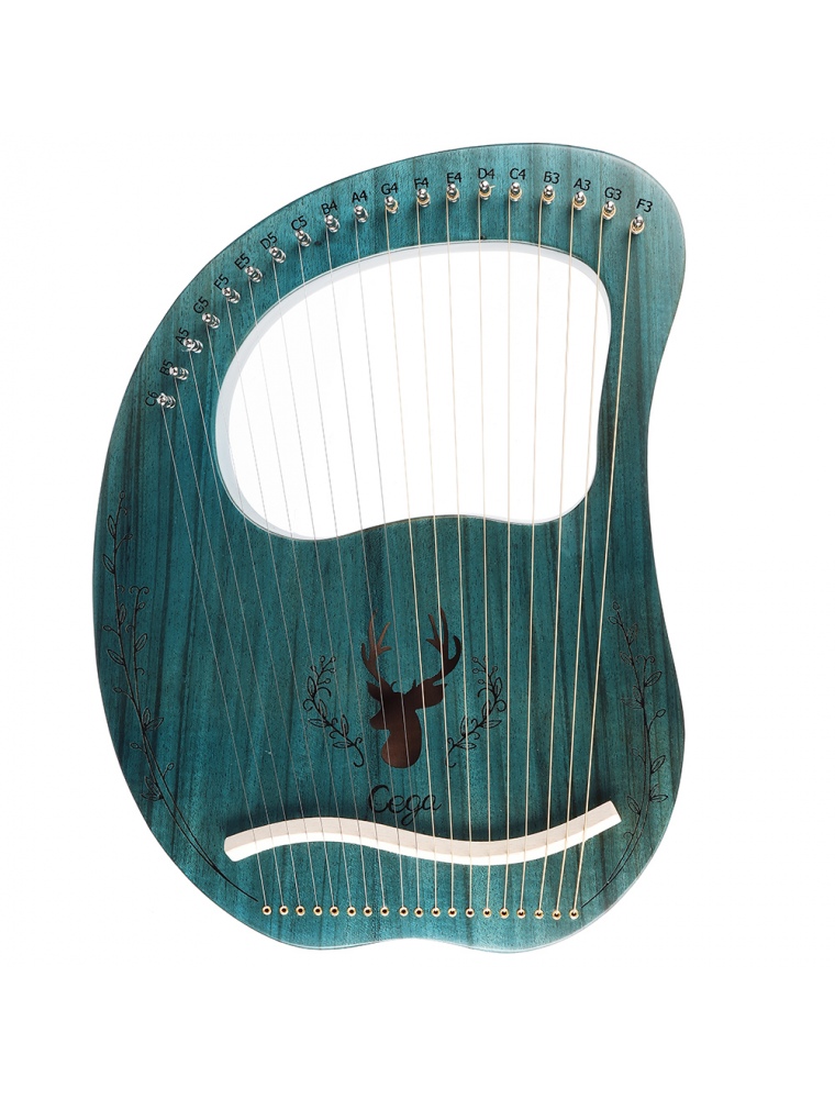Cega 19 Tone Lyar Portable Mahogany Harp