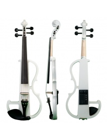 NAOMI Full Size 4/4 Solid Wood Electronic Silent Violin con Ebony Fittings, Trasportare Case, Audio Auricolari, Cavo, Bow