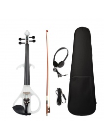 NAOMI Full Size 4/4 Violin Electric Violin Fiddle Maple Body Fingerboard Pegs Chin Rest con Bow Case