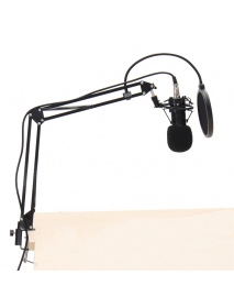 BM800 Professional Condenser Microphone Sound Audio Studio Recording Microphone System Kit Brocasting Adjustable Mic Suspension 