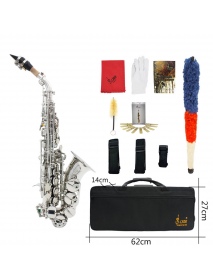 Slade Saxophone Soprano Instrument B-flat Saxophone per Beginner con Cleaning Accessories