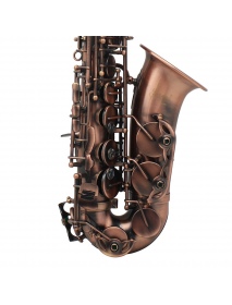 Slade Red Bronze Bend Eb E-flat Alto Saxophone Sax Abalone Shell Key Carve Pattern con Case Gama
