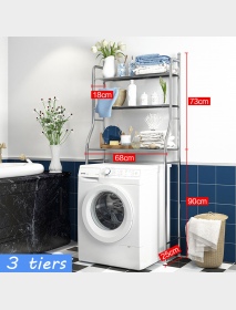 2/3 Tiers Storage Rack Over Toilet/Bathroom/Laundry/Washing Machine Shelf Unit Organizer