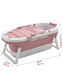 1.4m Folding Bathtub Bath Barrel Adult Children Basin Baby Swim Tub Sauna Tub