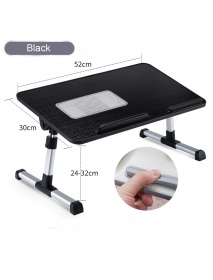 Folding Laptop Desk Height Adjustable Lifting Table Sofa Bed Serving Tray Portable Small Study Desk with Cooling Fan Home Office